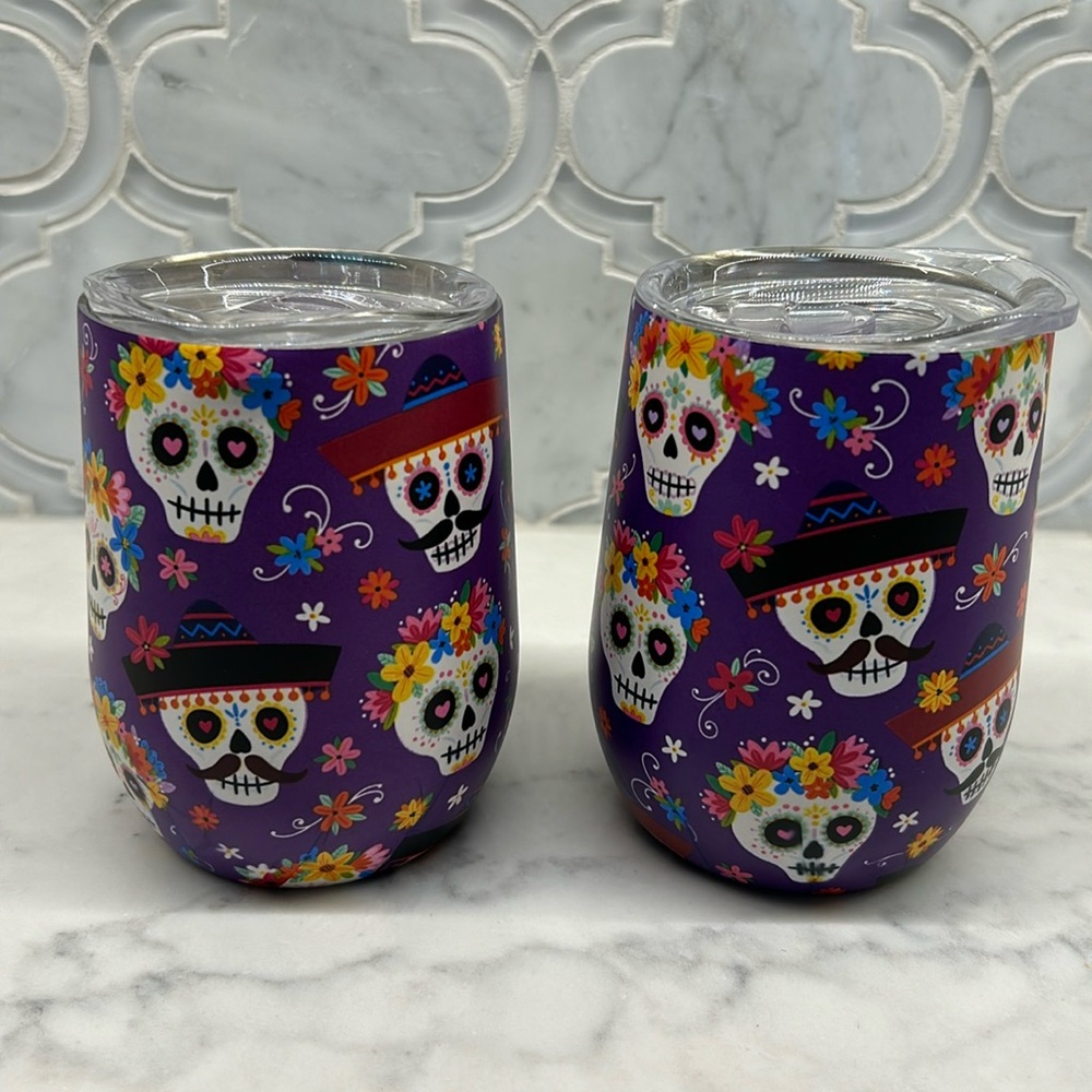 Set of 2 Insulated Hot/Cold Beverage Tumblers 💀